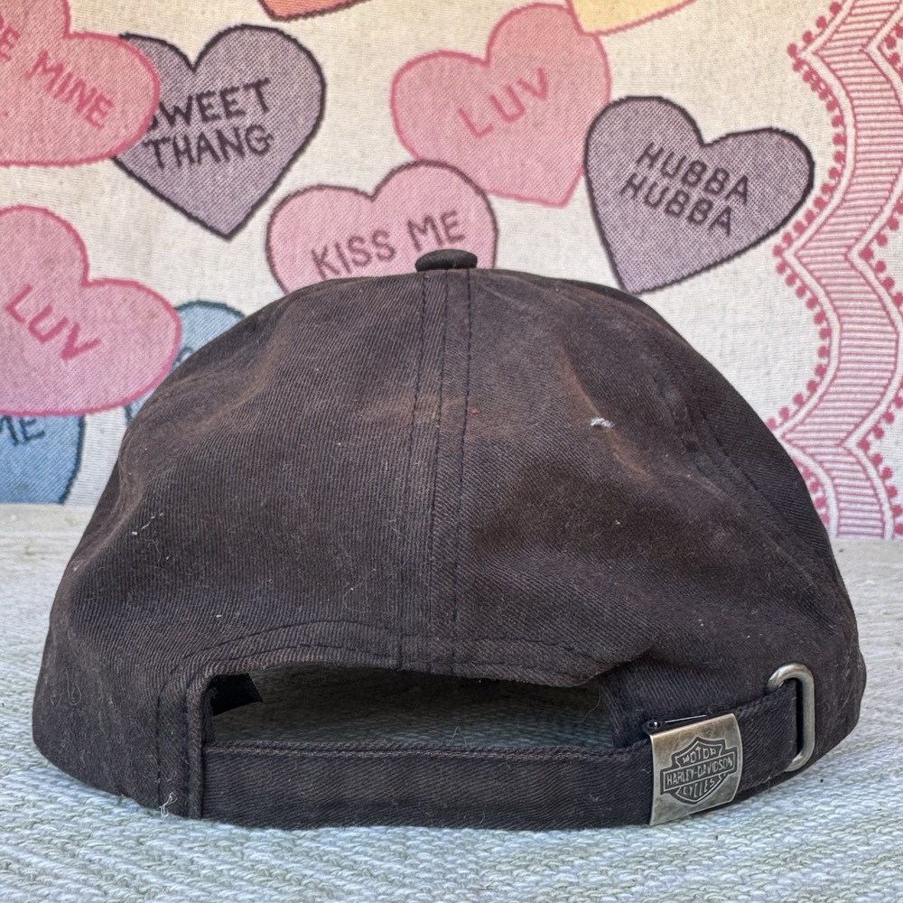 Harley-Davidson Motorcycles Born To Run Black Ball Cap Hat Bedazzled Logo - Picture 6 of 7